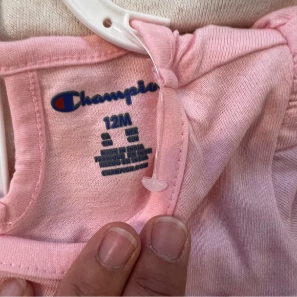 NWT Champion 4 Pieces Cream and Pink Toddler Set- 12M - Picture 5 of 6